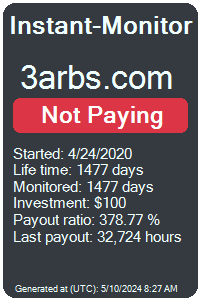 3arbs.com Monitored by Instant-Monitor.com