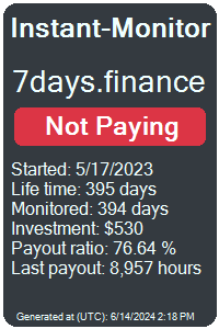 7days.finance Monitored by Instant-Monitor.com