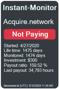 acquire.network Monitored by Instant-Monitor.com