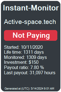 active-space.tech Monitored by Instant-Monitor.com