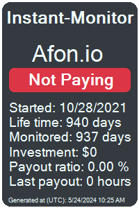 afon.io Monitored by Instant-Monitor.com