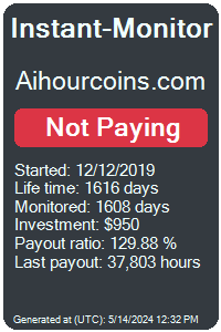 aihourcoins.com Monitored by Instant-Monitor.com