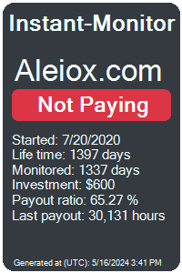 aleiox.com Monitored by Instant-Monitor.com