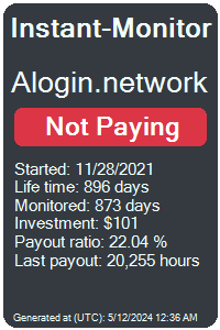 alogin.network Monitored by Instant-Monitor.com