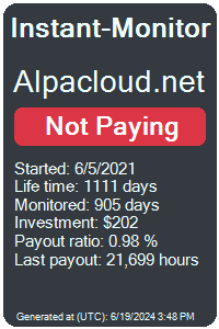 alpacloud.net Monitored by Instant-Monitor.com