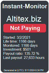 altitex.biz Monitored by Instant-Monitor.com