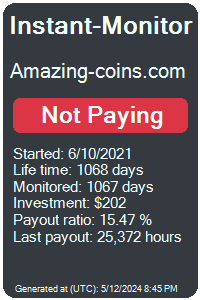 amazing-coins.com Monitored by Instant-Monitor.com