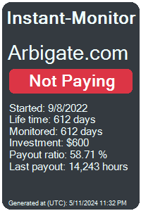 arbigate.com Monitored by Instant-Monitor.com