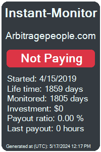 arbitragepeople.com Monitored by Instant-Monitor.com