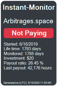arbitrages.space Monitored by Instant-Monitor.com