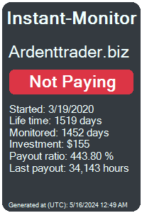 ardenttrader.biz Monitored by Instant-Monitor.com