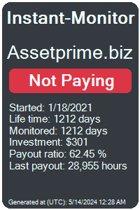 assetprime.biz Monitored by Instant-Monitor.com