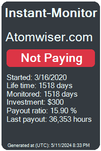 atomwiser.com Monitored by Instant-Monitor.com