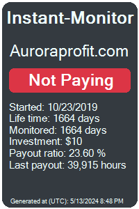auroraprofit.com Monitored by Instant-Monitor.com