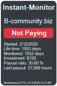 b-community.biz Monitored by Instant-Monitor.com