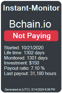 bchain.io Monitored by Instant-Monitor.com