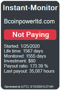 bcoinpowerltd.com Monitored by Instant-Monitor.com