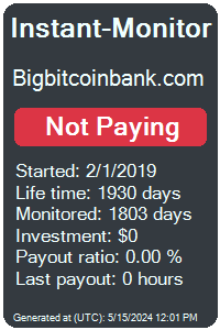 bigbitcoinbank.com Monitored by Instant-Monitor.com
