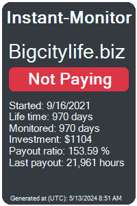 bigcitylife.biz Monitored by Instant-Monitor.com