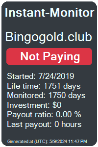 bingogold.club Monitored by Instant-Monitor.com