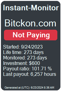 bitckon.com Monitored by Instant-Monitor.com