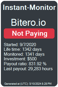 bitero.io Monitored by Instant-Monitor.com
