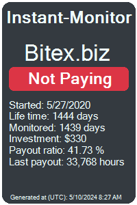 bitex.biz Monitored by Instant-Monitor.com
