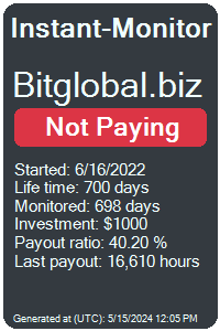 bitglobal.biz Monitored by Instant-Monitor.com