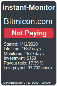 bitmicon.com Monitored by Instant-Monitor.com
