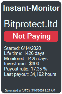 bitprotect.ltd Monitored by Instant-Monitor.com