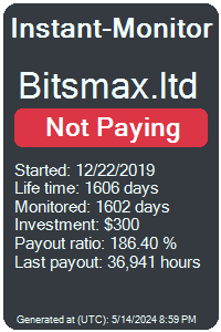 bitsmax.ltd Monitored by Instant-Monitor.com