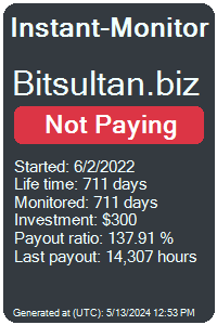 bitsultan.biz Monitored by Instant-Monitor.com