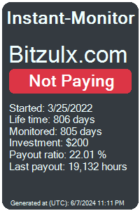 bitzulx.com Monitored by Instant-Monitor.com