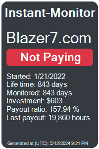 blazer7.com Monitored by Instant-Monitor.com