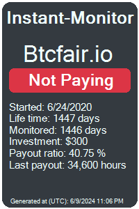 btcfair.io Monitored by Instant-Monitor.com