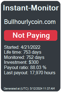 bullhourlycoin.com Monitored by Instant-Monitor.com