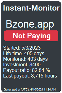 bzone.app Monitored by Instant-Monitor.com