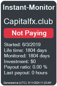 capitalfx.club Monitored by Instant-Monitor.com