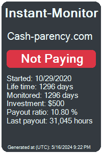 cash-parency.com Monitored by Instant-Monitor.com