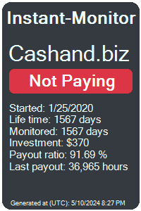 cashand.biz Monitored by Instant-Monitor.com