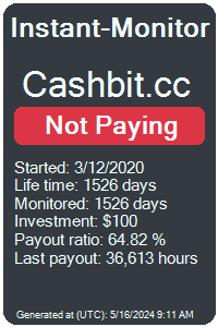 cashbit.cc Monitored by Instant-Monitor.com