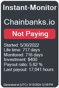 chainbanks.io Monitored by Instant-Monitor.com