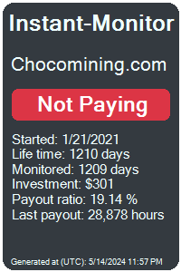 chocomining.com Monitored by Instant-Monitor.com