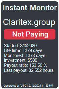 claritex.group Monitored by Instant-Monitor.com