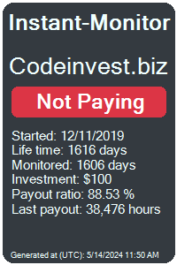 codeinvest.biz Monitored by Instant-Monitor.com