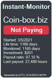 coin-box.biz Monitored by Instant-Monitor.com