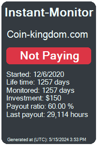 coin-kingdom.com Monitored by Instant-Monitor.com