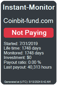 coinbit-fund.com Monitored by Instant-Monitor.com