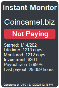 coincamel.biz Monitored by Instant-Monitor.com