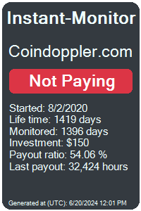 coindoppler.com Monitored by Instant-Monitor.com